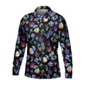 Funny Neon Cat Alien Mushroom Golf Tops For Men, Cute Golf Outfit, Polo Shirts For Men, Golfing Apparel