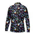 Funny Neon Cat Alien Mushroom Golf Tops For Men, Polo Shirts For Men, Golfing Apparel