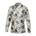 Funny Sasquatch Tropical Golf Shirts, Fun Men's Golf Polos, Hawaiian Golf Shirts, Golfing Apparel