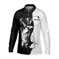Jesus Is My Savior Golf Is My Therapy Christian Golf Shirt, Black And White Golf Polo, Polo Shirts For Men