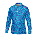 Blue Leopard Golf Tops For Men, Men Polo, Golf Gift For Men, Golfing Apparel