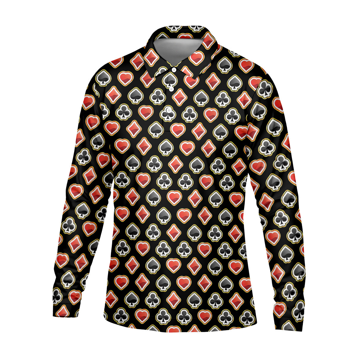 Playing Card Poker Golf Shirt, Fun Golf Shirts For Men, Polo Shirts For Men, Golfing Apparel