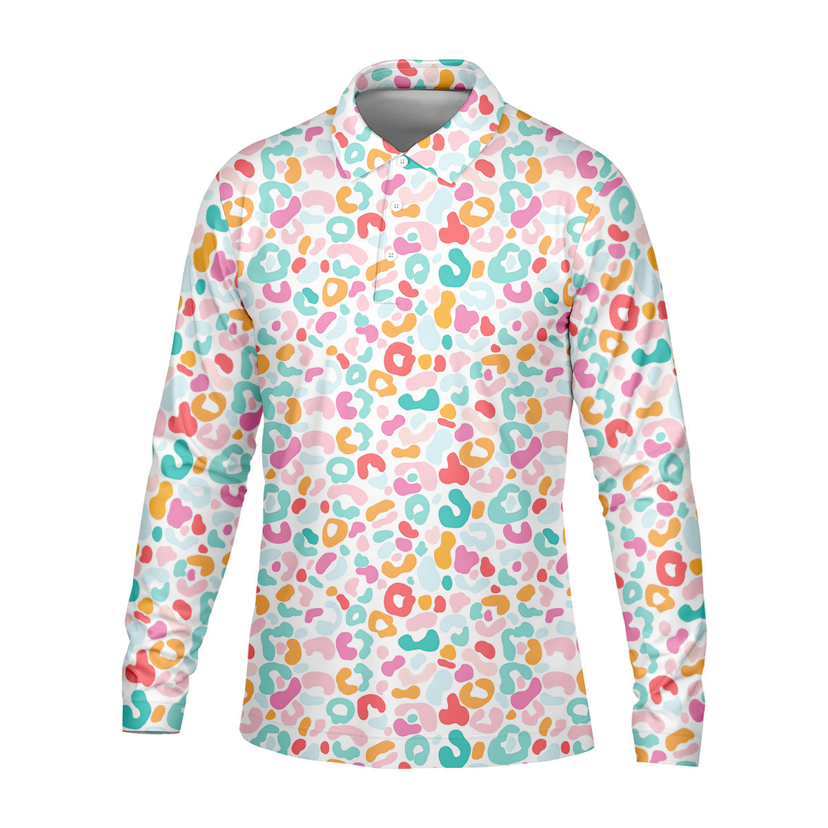 Leopard Pattern Golf Tops For Men, Mens Golf Polo Shirts, White Polo Shirt Mens, Golfing Apparel