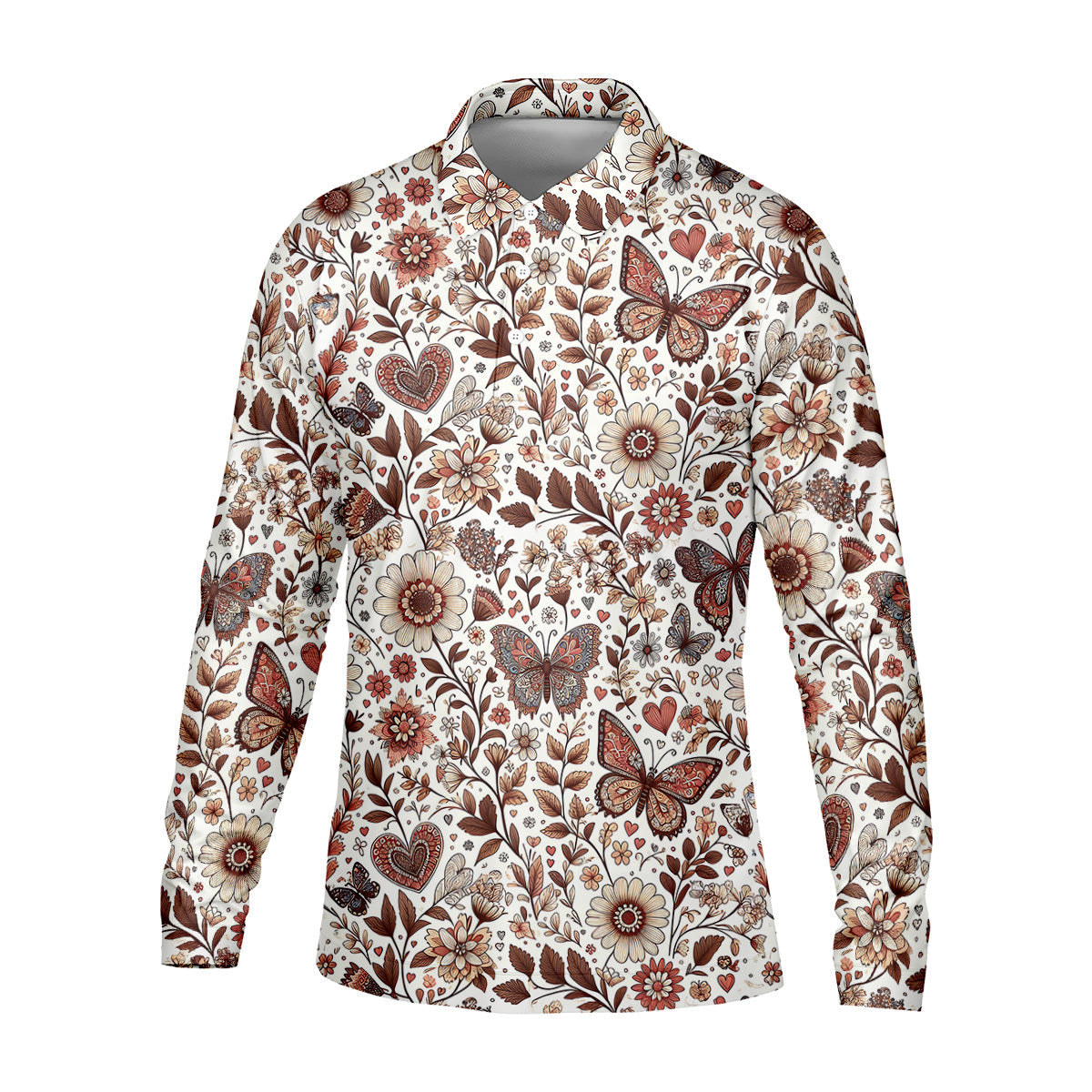 Spring Butterfly Golf Tops For Men, Retro Golf Shirt, Polo Shirts For Men, Golfing Apparel