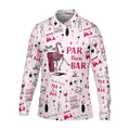 Pink Swing Swear Drink Repeat Par Then Bar Flamingo Golf Shirt, Fun Golf Shirts For Men, Polo For Men