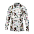 Funny Sasquatch Tropical Golf Shirts, Men's Funny Golf Shirts, Golfing Apparel, Polo For Men