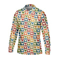 Chicken Rooster Colorful Checkered Golf Tops For Men, Gift For Chicken Lover, Golfing Apparel