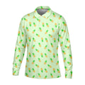 Pineapple Grenade Light Green Golf Tops For Men, Men Polo, Golf Gift For Men, Golfing Apparel