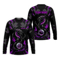 Black And Purple Dragon Golf Team Shirt, Mens Golf Polo Shirts, Cool Golf Gift, Golfing Apparel
