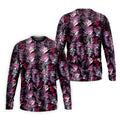 Purple And Black Tropical Golf Shirts, Golf Tops For Men, Polo Shirts For Men, Golfing Apparel