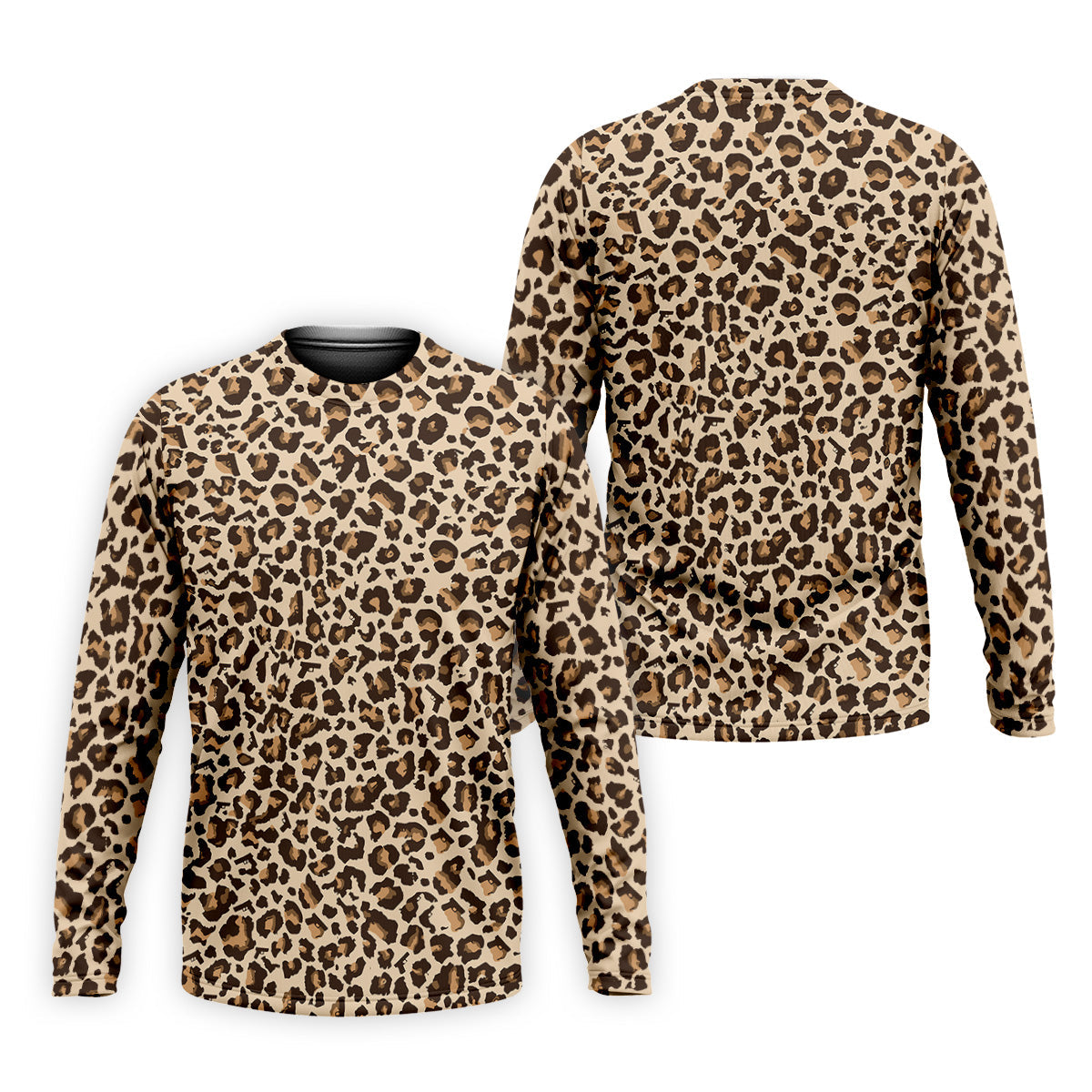 Brown Leopard Golf Tops For Men, Golf Gift For Men, Golf Shirts For Men, Golfing Apparel