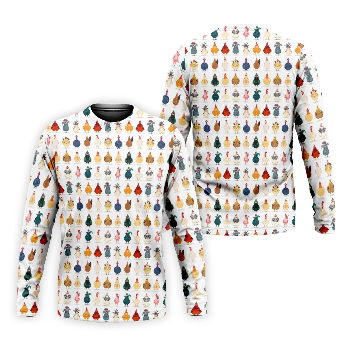 Whimsical Chicken Fun Golf Shirts For Men, Cute Golf Outfit, Polo Shirts For Men, Golfing Apparel