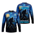 Not All Who Wander Are Lost Starry Night Shirt, Sasquatch Golf Shirt, Golf Tops For Men, Golf Gift For Men