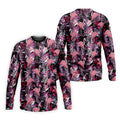 Tropical Flamingo Purple Golf Shirt, Golf Tops For Men, Polo Shirts For Men, Golfing Apparel
