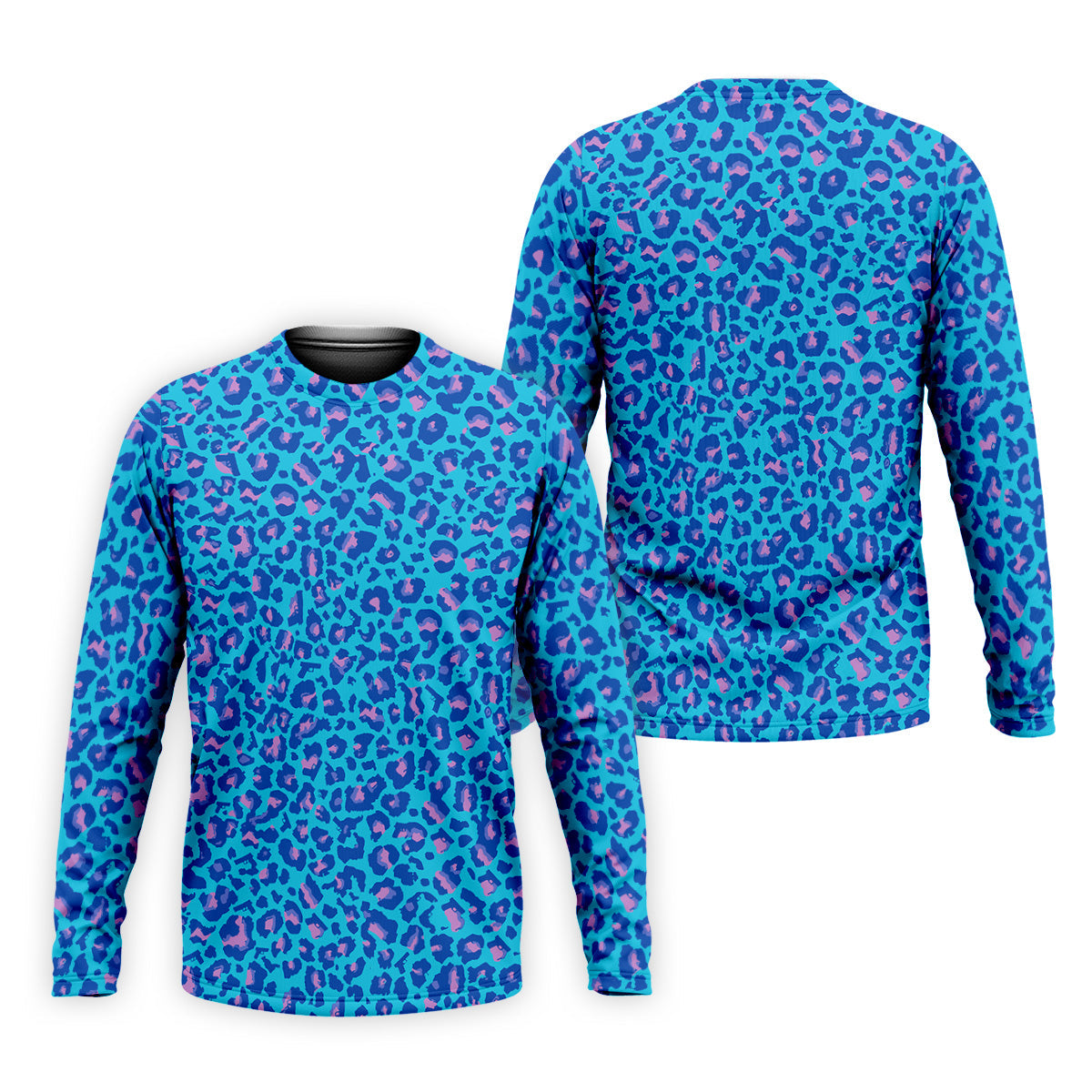 Blue Leopard Golf Tops For Men, Men Polo, Golf Gift For Men, Golfing Apparel