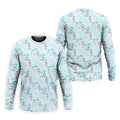 Tropical Flamingo Blue Golf Shirt, Short Sleeve Button Down, Men Polo, Golf Gift For Men