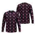 Flamingo Tropical Pink And Black Golf Tops For Men, Golf Gift For Men, Golf Shirts For Men
