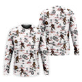 White Funny Sasquatch Tropical Golf Shirts, Fun Men's Golf Polos, Hawaiian Golf Shirts, Golfing Apparel