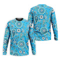 Blue Paisley Seamless Pattern Golf Tops For Men, Hawaiian Golf Shirts, Polo For Men
