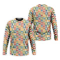 Chicken Rooster Colorful Checkered Golf Tops For Men, Gift For Chicken Lover, Golfing Apparel