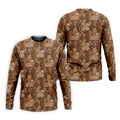 Snake Cactus Seamless Pattern Golf Tops For Men, Hawaiian Golf Shirts, Long Sleeve Polo
