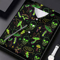 Mushroom And Skull Neon Pattern Hawaiian Golf Shirt, Fun Golf Shirt, Women's Golf Tops