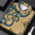 Mermaid Princess Vintage Nautical Hawaiian Golf Shirt, Women's Golf Tops, Ladies Golf Shirts