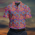 Colorful Mandala Floral Pattern Zip Hoodie, Graphic Zip Hoodie, Hooded Sweatshirt For Men
