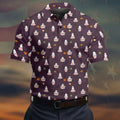 Cute Ghost Butt Halloween Pattern Golf Polo Shirt, Mens Golf Polo, Printed Golf Shirts