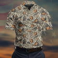 Vintage Pumpkin Skull Halloween Golf Shirt, Golf Shirts For Men, Golf Apparel For Men