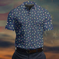 Tropical Cocktail Pinup Pattern Golf Shirt, Mens Golf Apparel, Golf Shirts For Men