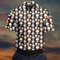 Retro Alien Head Pattern Golf Shirt, Men’s Golf Shirt, Golf Polo Shirts For Men