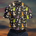 Funny Adult Halloween Cookie Pattern Polo Shirt, Men's Golf Shirt, Printed Golf Shirts