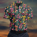 Dark Tropical Disc Golf Basket Polo Shirt, Printed Golf Shirts, Golf Apparel For Men