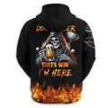 Golf And Beer That's Why I'm Here Custom Skull Golf Polo Shirt, Gift For Golfers, Golf Gift For Men