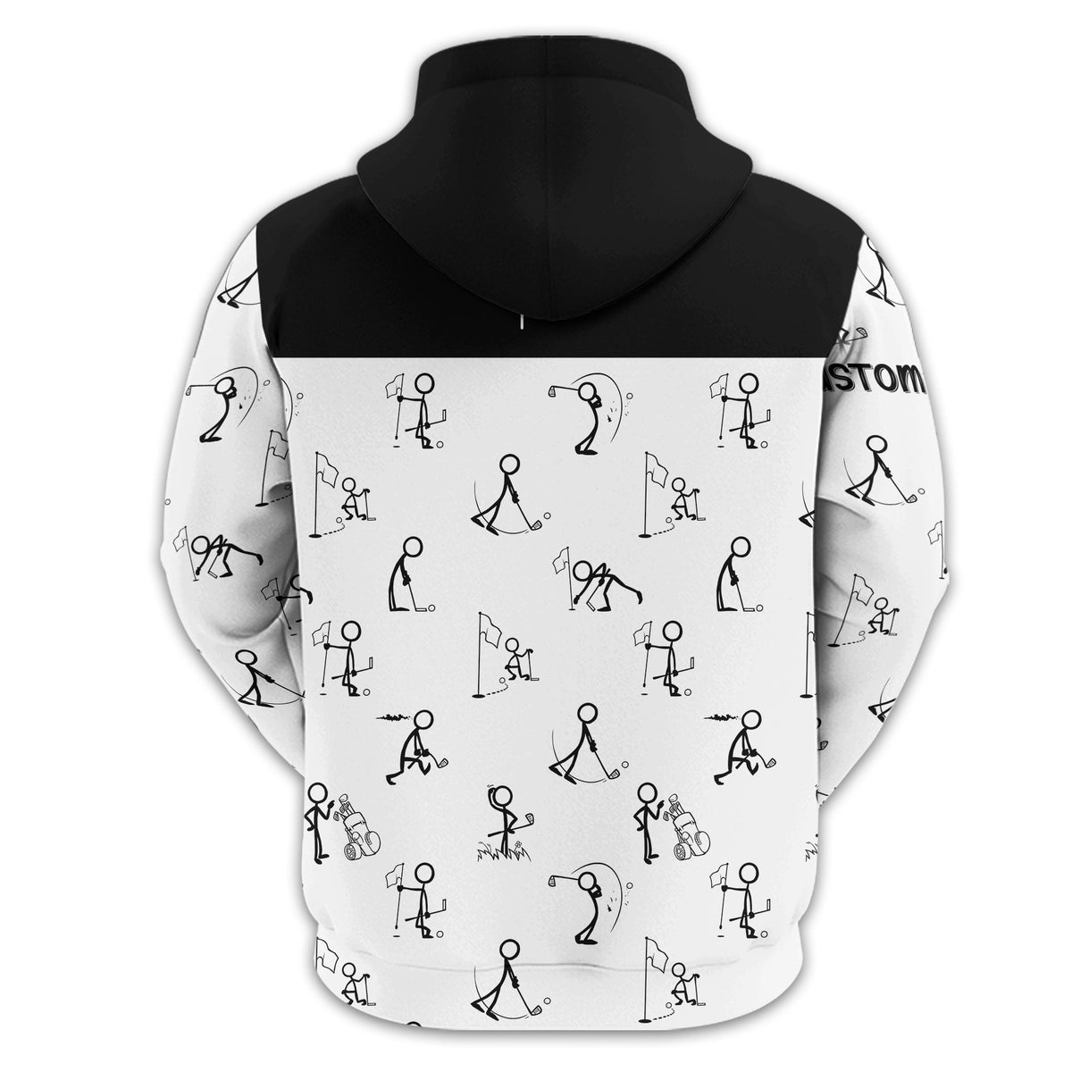 Funny Stick Figure Golf Polo Shirt, Gift For Golfers, Golf Gift For Men