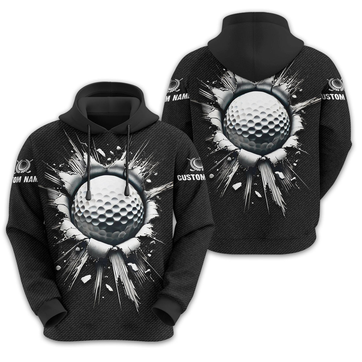 Personalized Black Golf Polo Shirt, Golf Shirt, Gift For Golfers