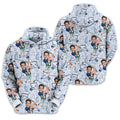 Custom Photo Funny Golf Polo Shirts With Faces, Hilarious Golf Shirts For Dad