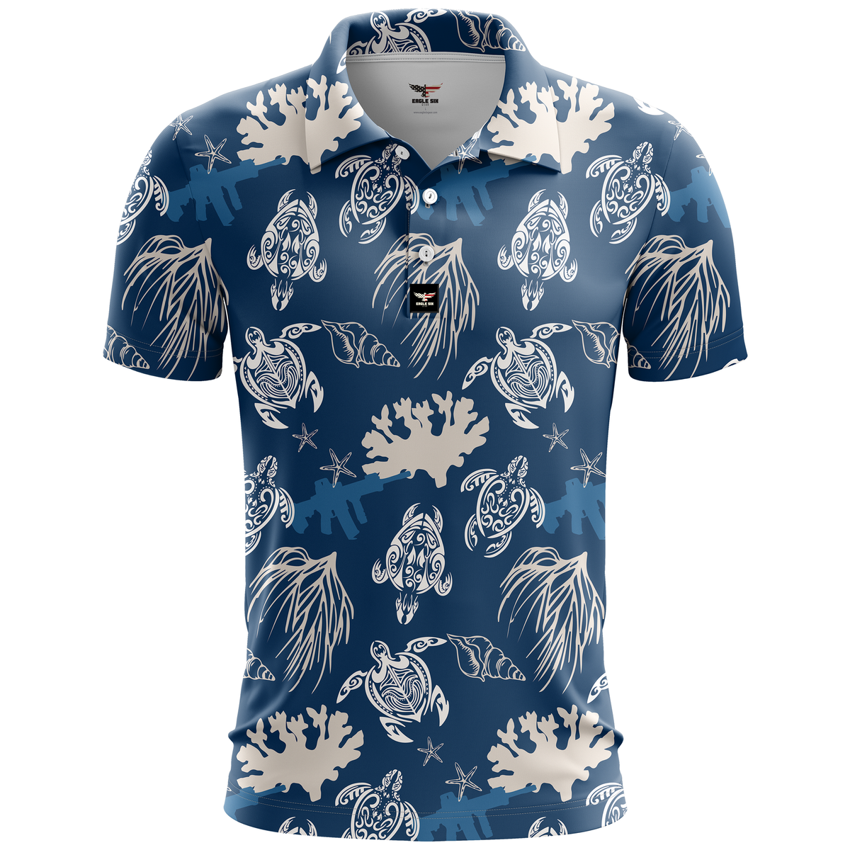 Sea Turtle Golf Polo Shirt, Mens Golf Gift, Golf Lover Gift