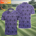 Hitchhiking Ghosts Men's Golf Polo Shirt, Halloween Golfing Apparel, Mens Golf Gift