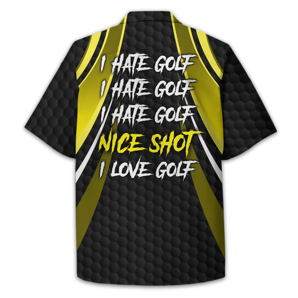 I Hate Golf Custom Men's Golf Polo Shirt, Funny Golf Shirt, Gift For Golfer