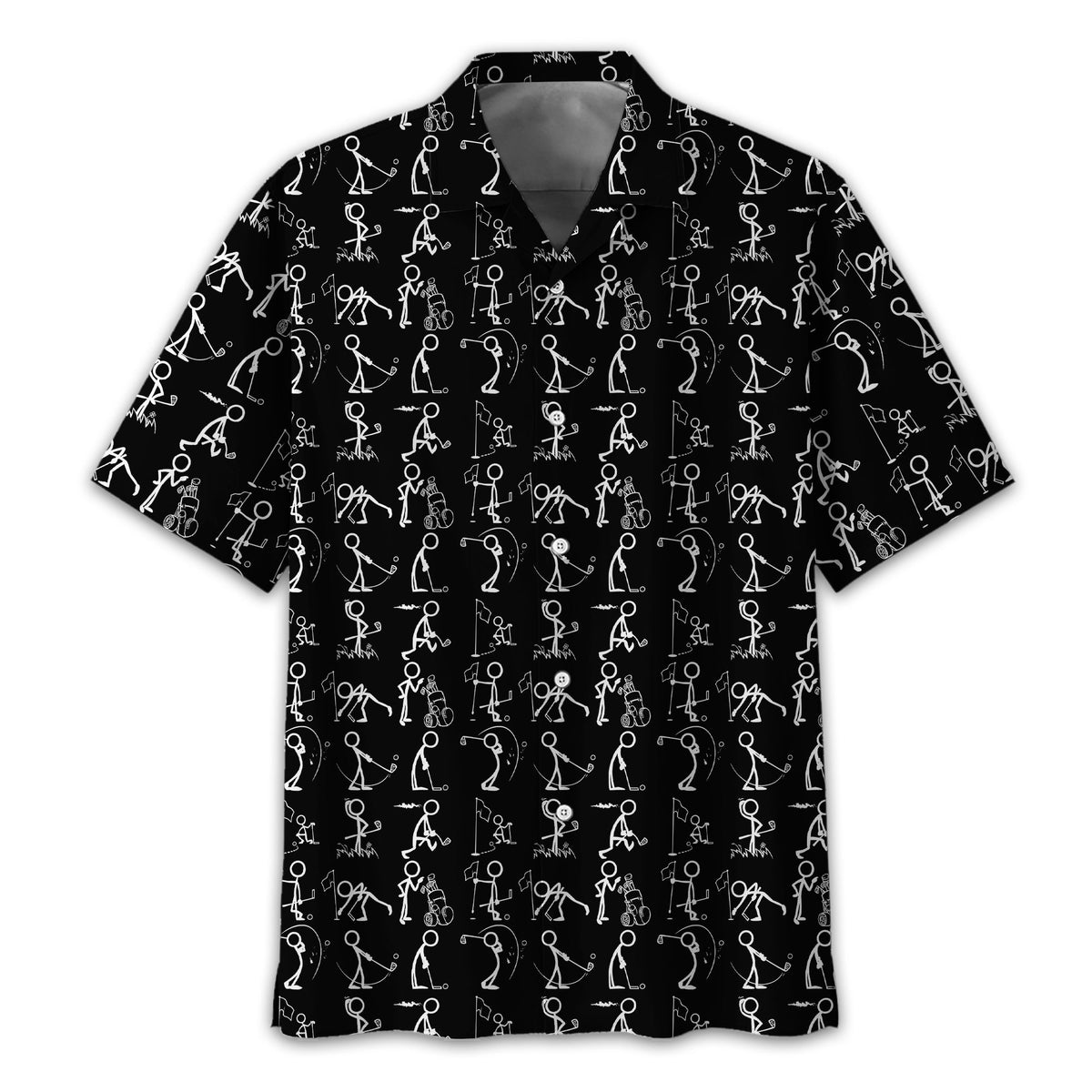 Black Golf Polo Shirt, Funny Golf Shirt, Gift For Golfers
