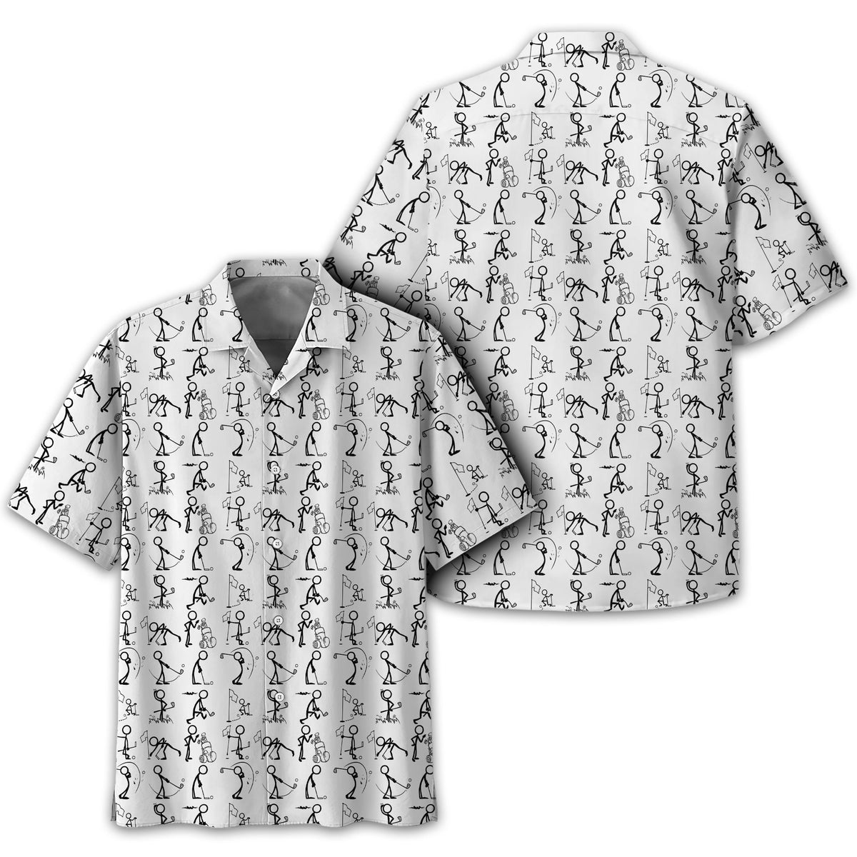 White Golf Polo Shirt, Funny Golf Shirt, Gift For Golfers