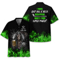 I Make Golf Ball And Beer Disappear Custom Golf Polo Shirt, Skull Golf Shirt, Gift For Golfers