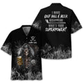 I Make Golf Ball And Beer Disappear Custom Golf Polo Shirt, Skull Golf Shirt, Gift For Golfers