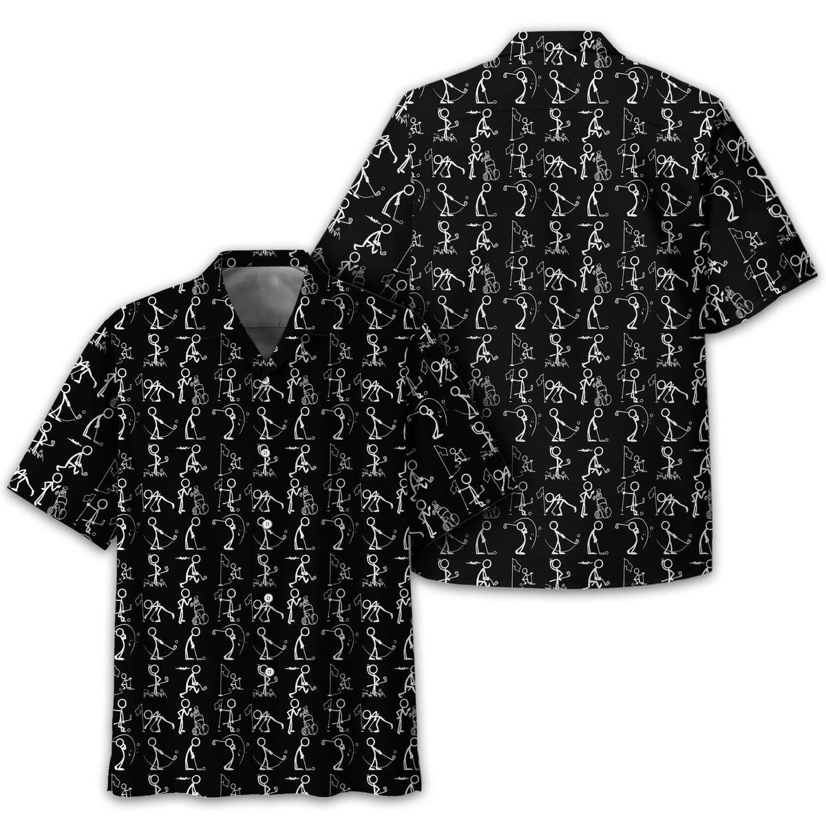 Black Golf Polo Shirt, Funny Golf Shirt, Gift For Golfers