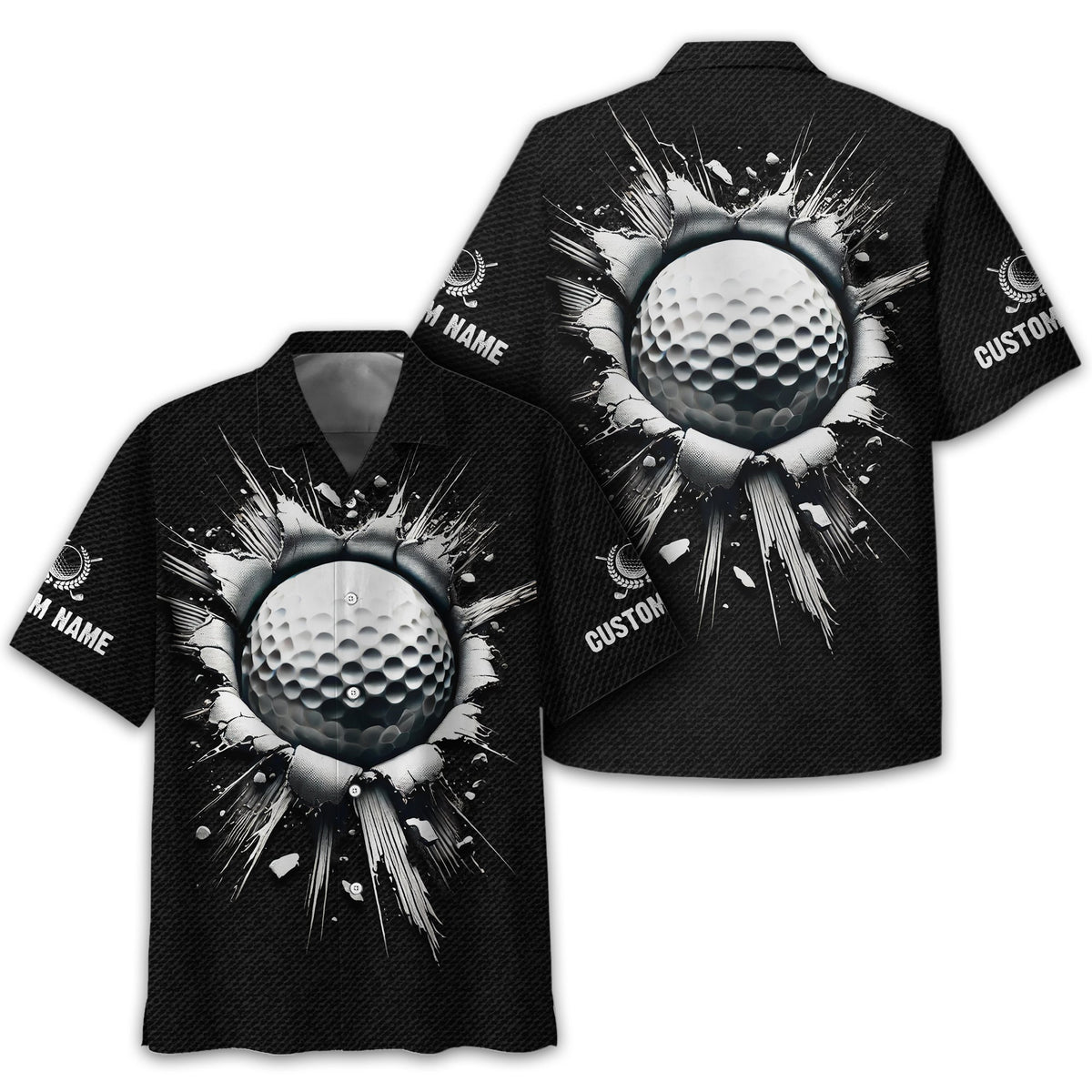 Personalized Black Golf Polo Shirt, Golf Shirt, Gift For Golfers
