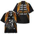 I Hate Golf Custom Men's Golf Polo Shirt, Funny Golf Shirt, Gift For Golfer