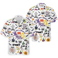 Halloween Witch Pattern Golf Polo Shirt, Mens Golf Shirts, Golf Apparel For Men