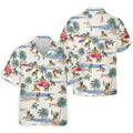 German Shepherd Beach Vacation Golf Polo Shirt, Mens Golf Polo, Golf Apparel For Men